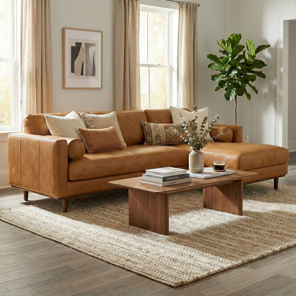 Morrison Upholstered Sectional Sofa with Feather-Filled Cushions – Multiple Colors