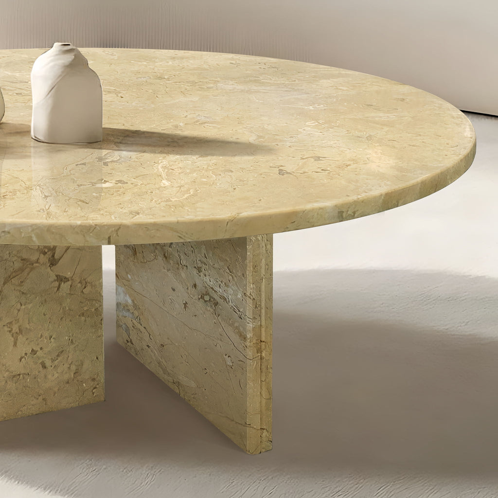 Luxury Coffee Table with Unique Veining - Natural Stone Design