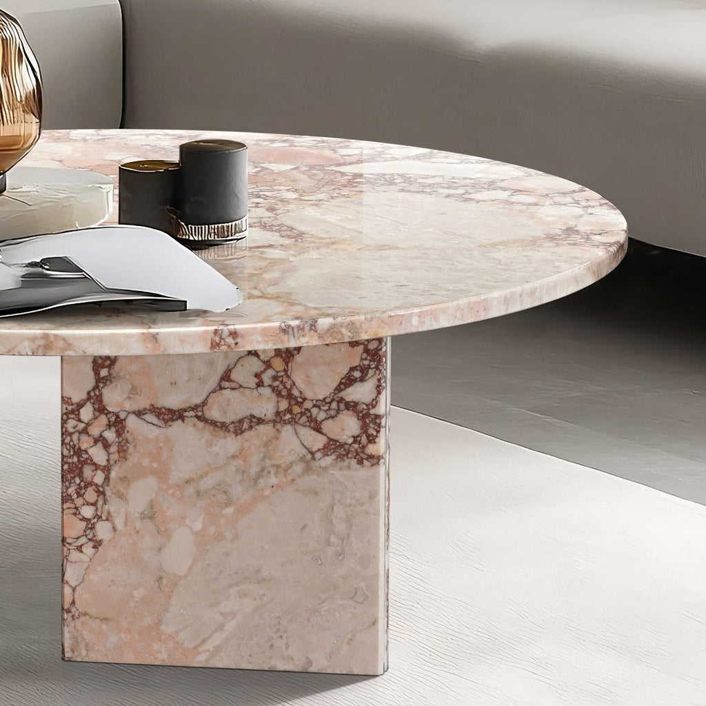 Luxury Coffee Table with Unique Veining - Natural Stone Design