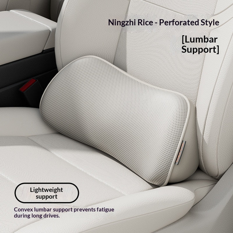 Memory Foam Lumbar Support Cushion – Car Seat & Chair Back Pillow, Standard or Perforated, 3 Colors