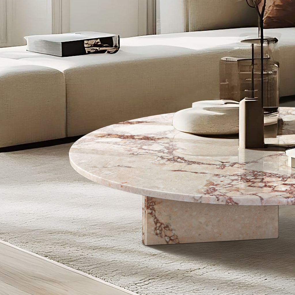 Luxury Coffee Table with Unique Veining - Natural Stone Design