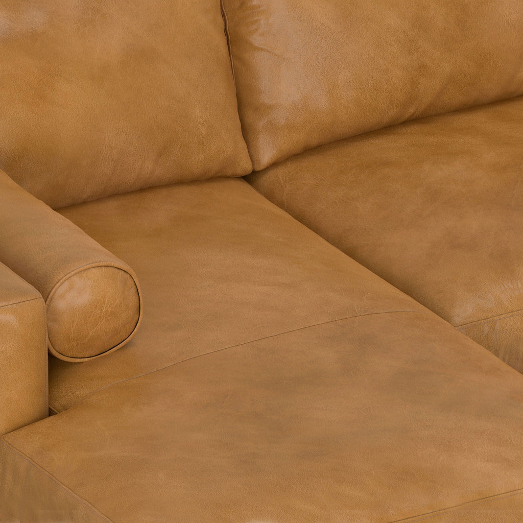 Morrison Upholstered Sectional Sofa with Feather-Filled Cushions – Multiple Colors