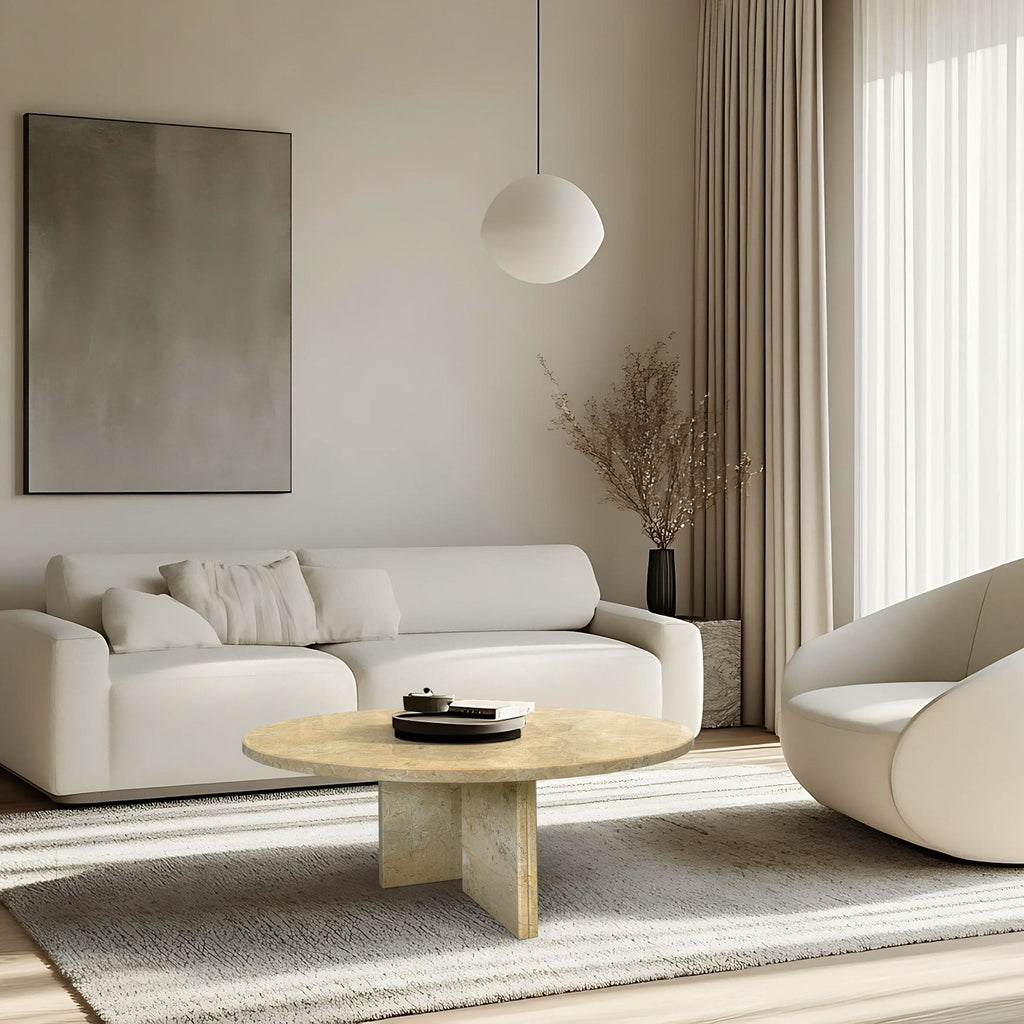 Luxury Coffee Table with Unique Veining - Natural Stone Design