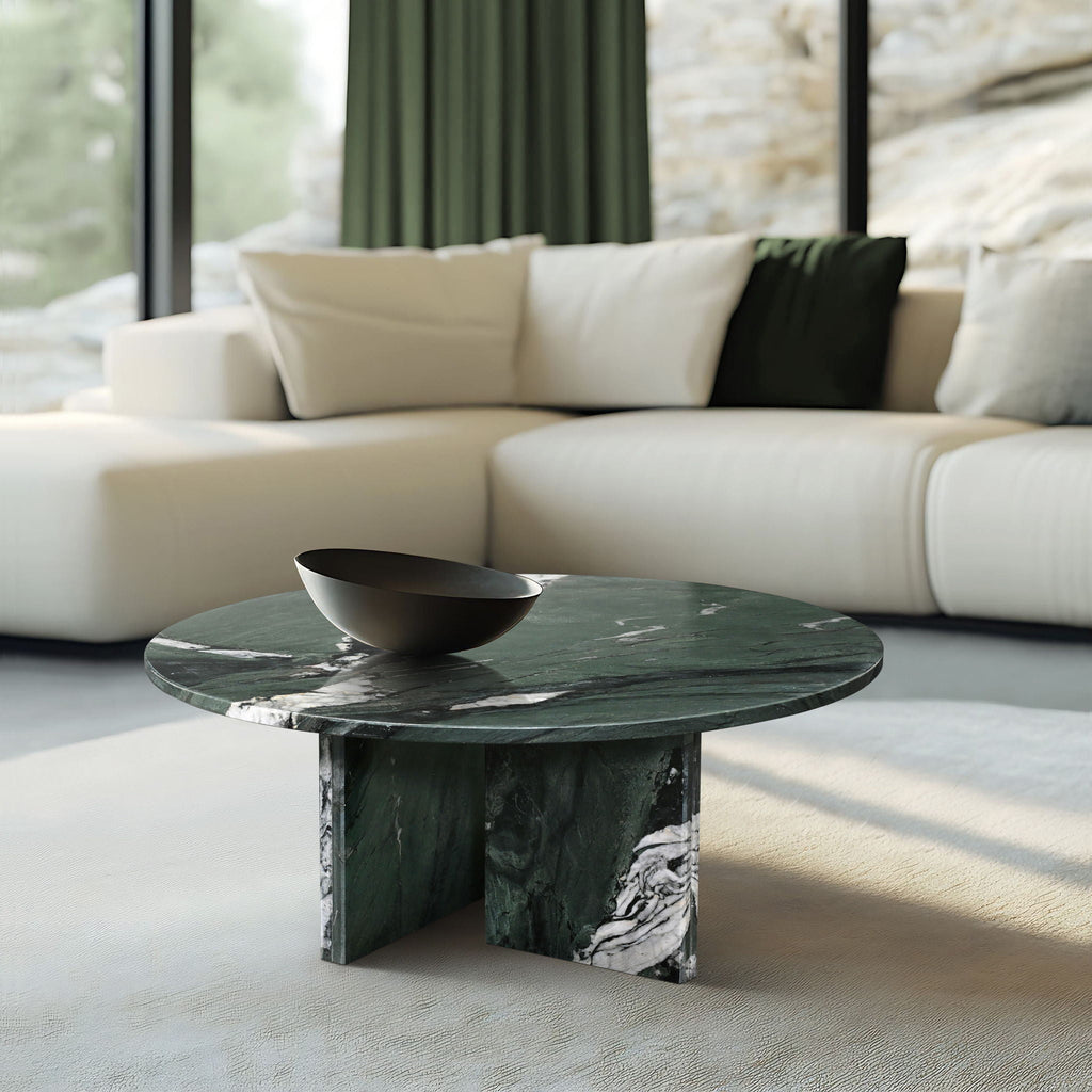 Luxury Coffee Table with Unique Veining - Natural Stone Design