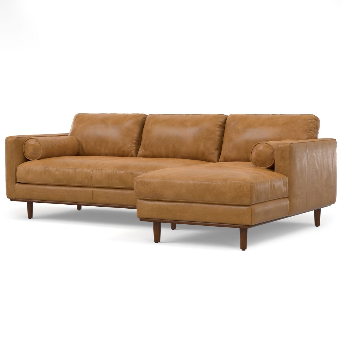 Morrison Upholstered Sectional Sofa with Feather-Filled Cushions – Multiple Colors