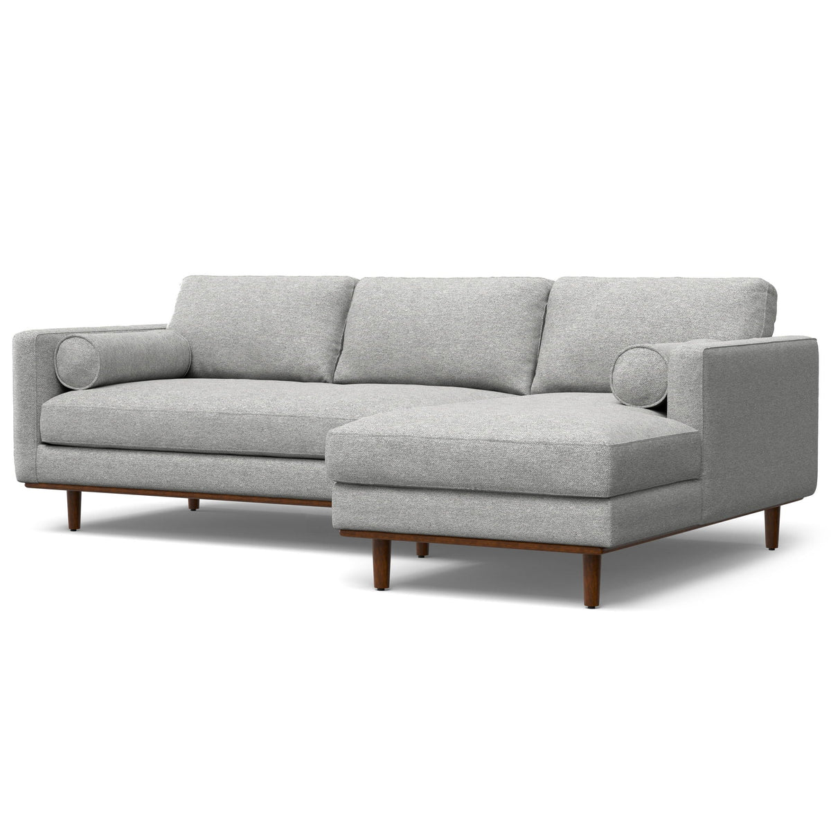 Morrison Upholstered Sectional Sofa with Feather-Filled Cushions – Multiple Colors