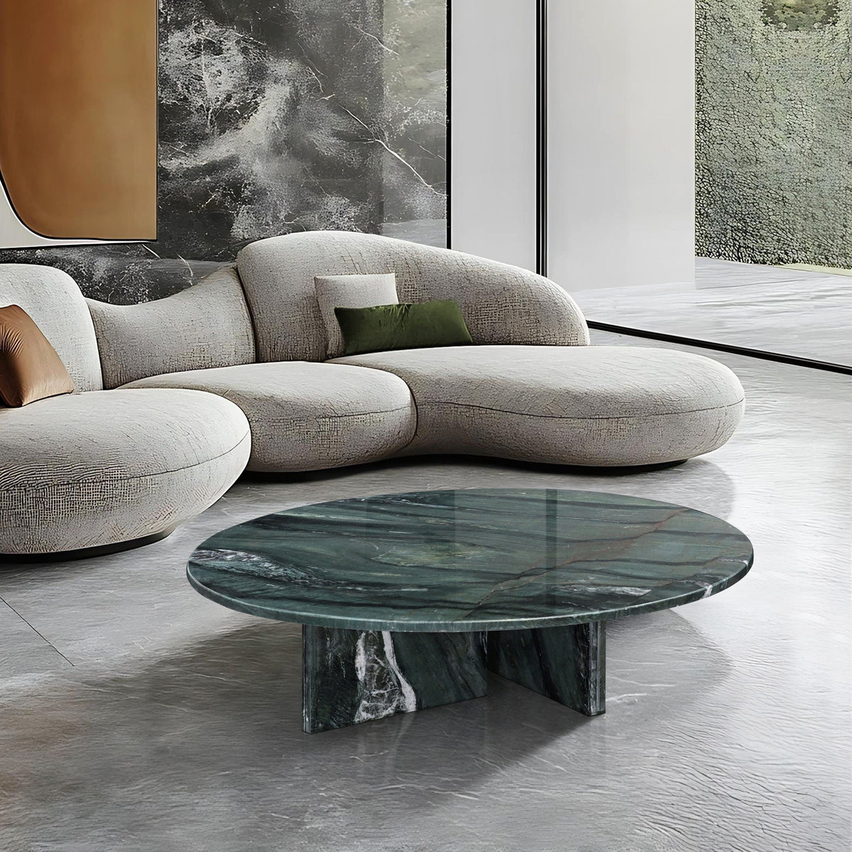 Luxury Coffee Table with Unique Veining - Natural Stone Design