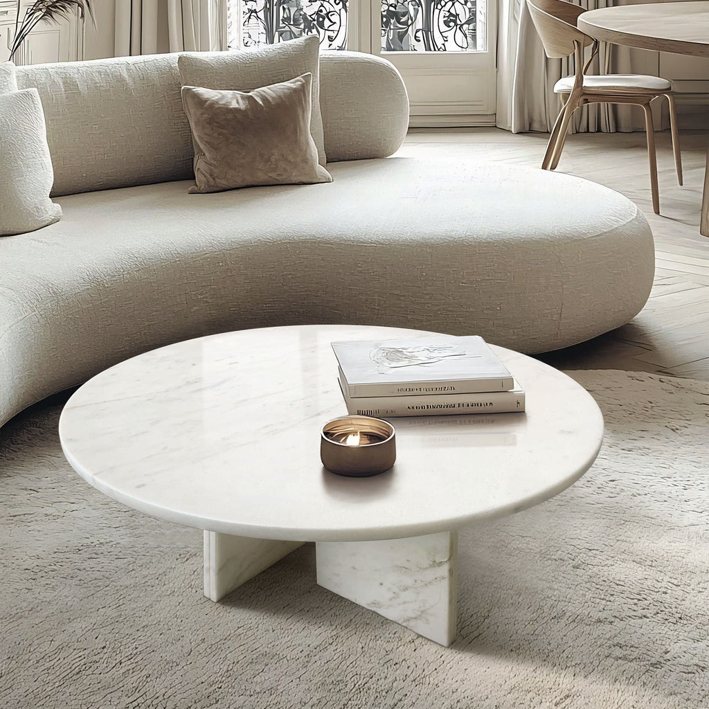 Luxury Coffee Table with Unique Veining - Natural Stone Design