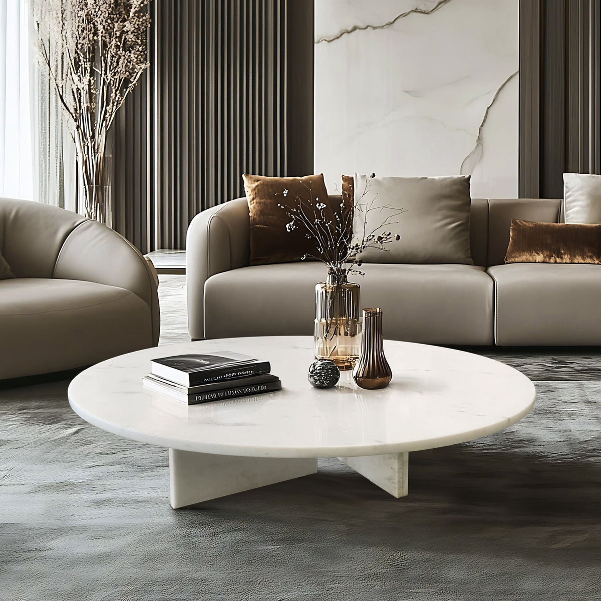 Luxury Coffee Table with Unique Veining - Natural Stone Design