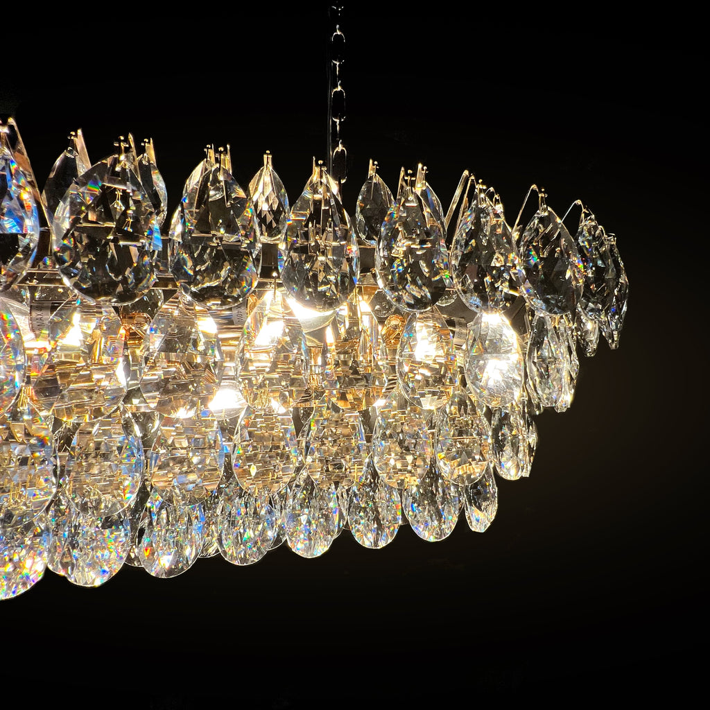 Teardrop Crystal Diamond Linear Chandelier