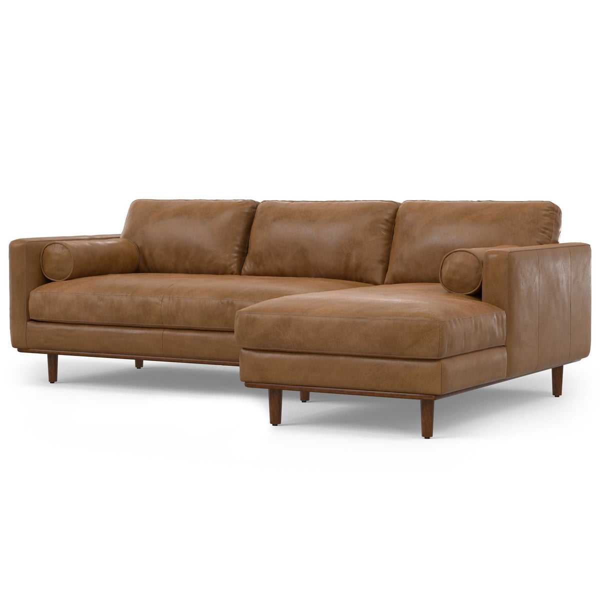 Morrison Upholstered Sectional Sofa with Feather-Filled Cushions – Multiple Colors
