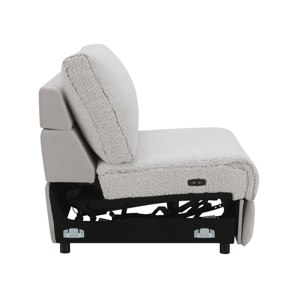 Modular Power Recliner Sectional with Cup Holders and Wireless Charging - Gray