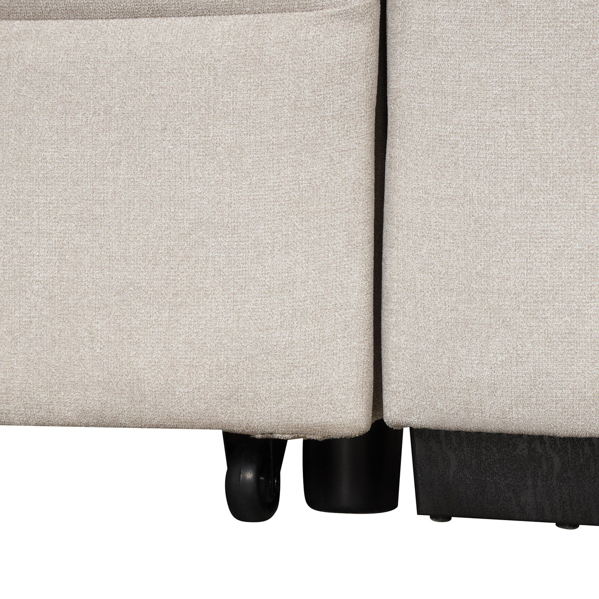 Sleeper Sofa Bed Sectional with Storage Ottoman - Gray, Beige, Green, Black