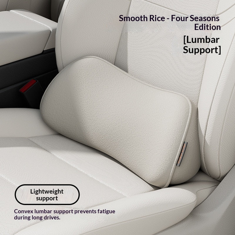 Memory Foam Lumbar Support Cushion – Car Seat & Chair Back Pillow, Standard or Perforated, 3 Colors