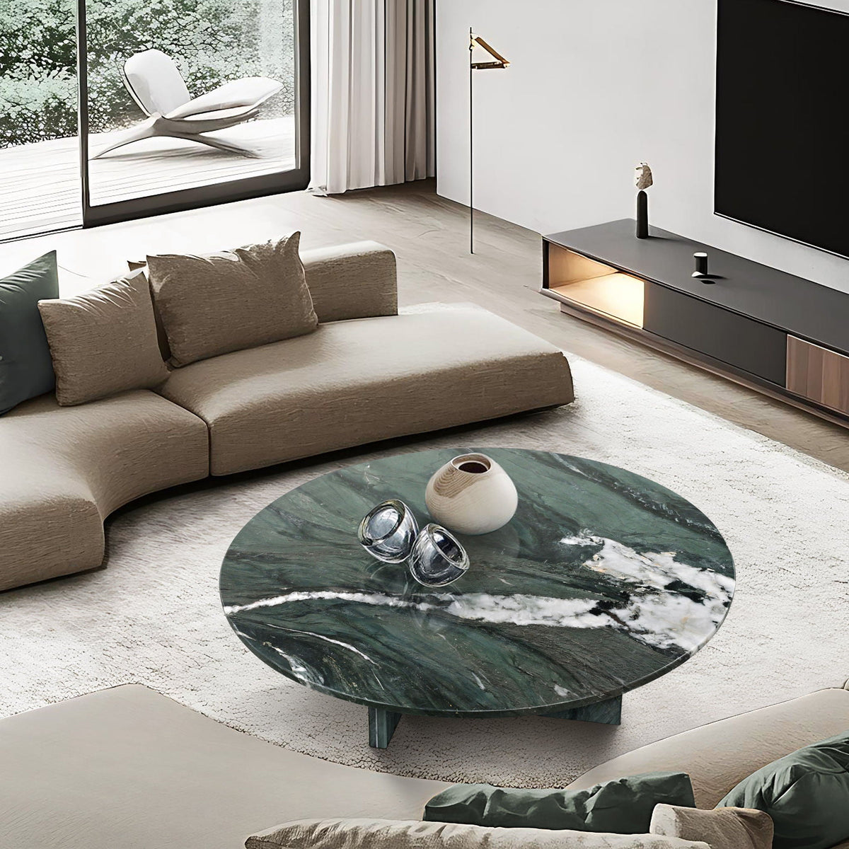 Luxury Coffee Table with Unique Veining - Natural Stone Design