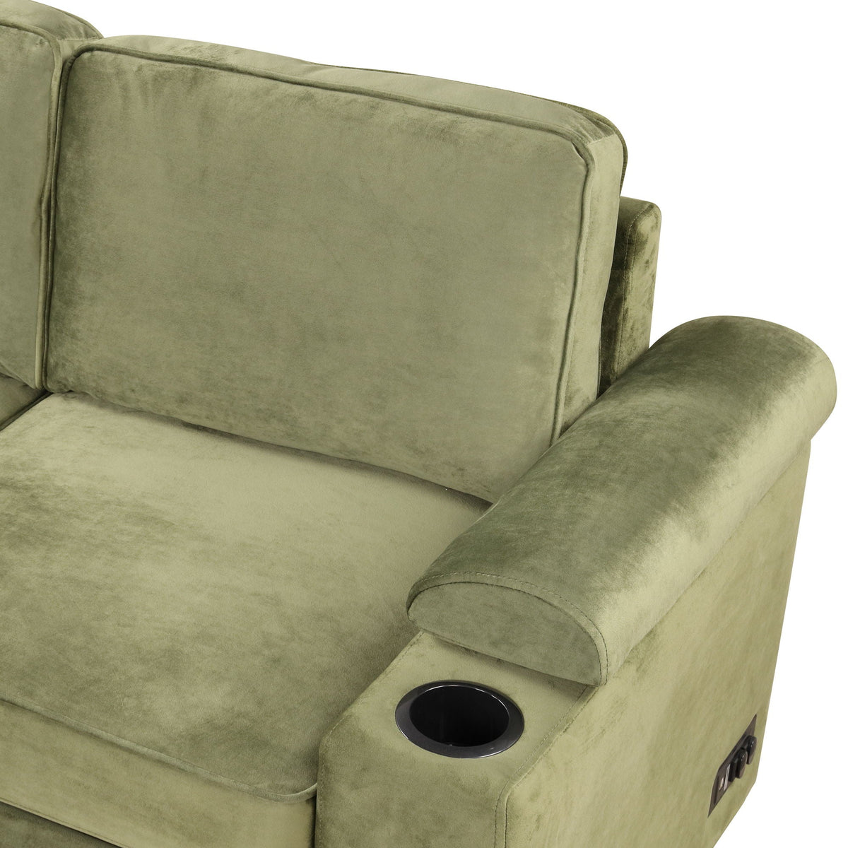 Sleeper Sofa Bed Sectional with Storage Ottoman - Gray, Beige, Green, Black
