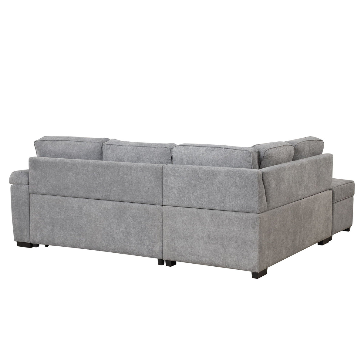 Sleeper Sofa Bed Sectional with Storage Ottoman - Gray, Beige, Green, Black