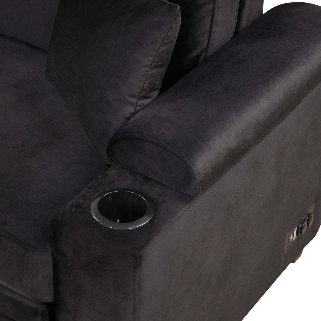 Sleeper Sofa Bed Sectional with Storage Ottoman - Gray, Beige, Green, Black