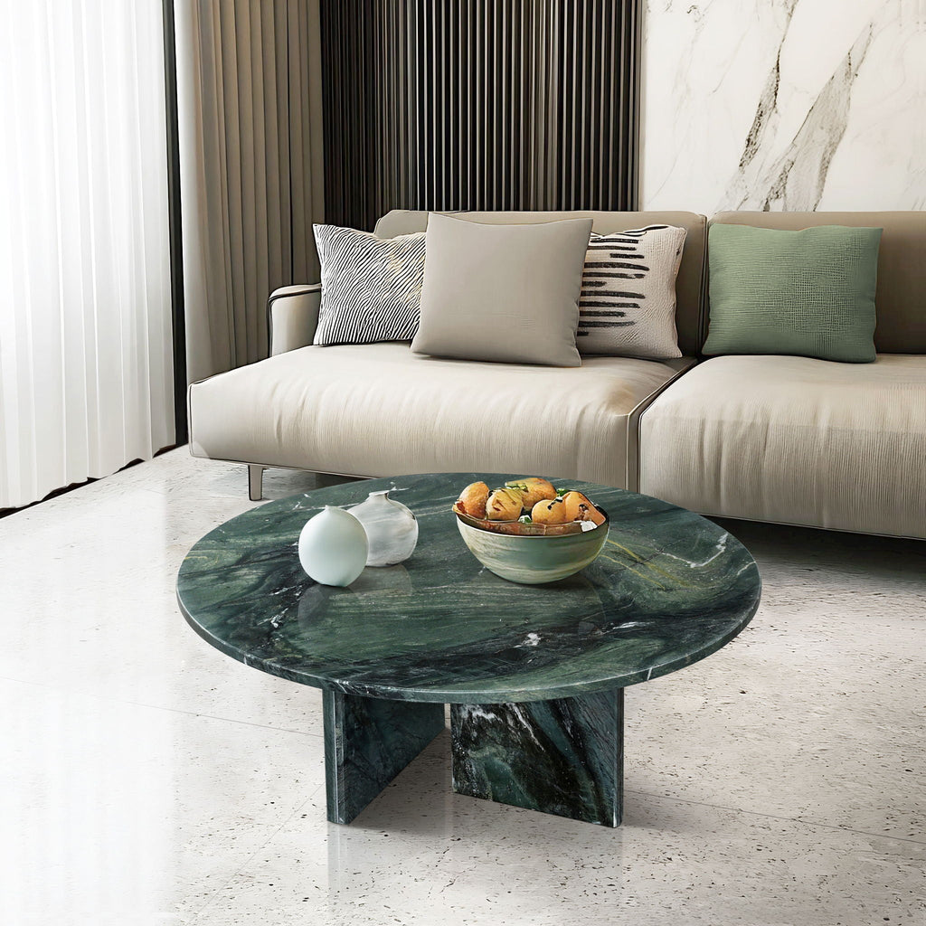 Luxury Coffee Table with Unique Veining - Natural Stone Design