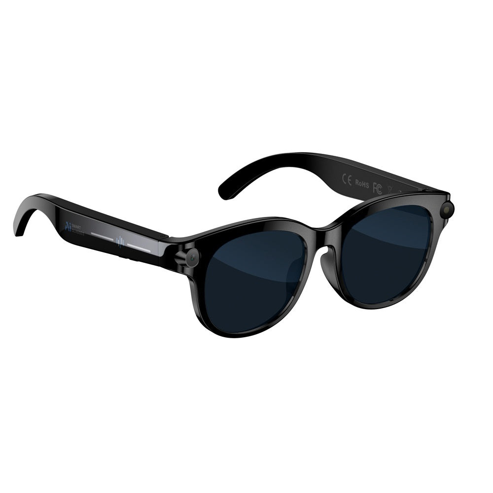 AI Camera Smart Glasses with Dual Lenses, Bluetooth & Open-Ear Audio