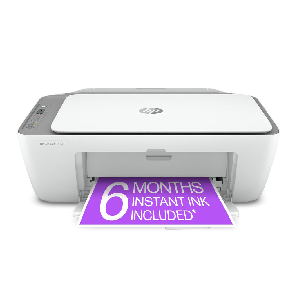 HP DeskJet 2755e Wireless Color inkjet-printer, Print, scan, copy, Easy setup, Mobile printing, Best-for home, 6 month Instant Ink trial included, white (packaging may vary)