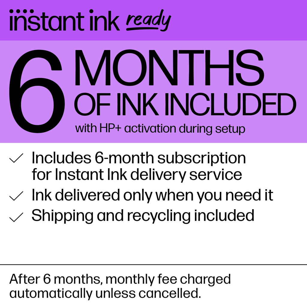 HP DeskJet 2755e Wireless Color inkjet-printer, Print, scan, copy, Easy setup, Mobile printing, Best-for home, 6 month Instant Ink trial included, white (packaging may vary)