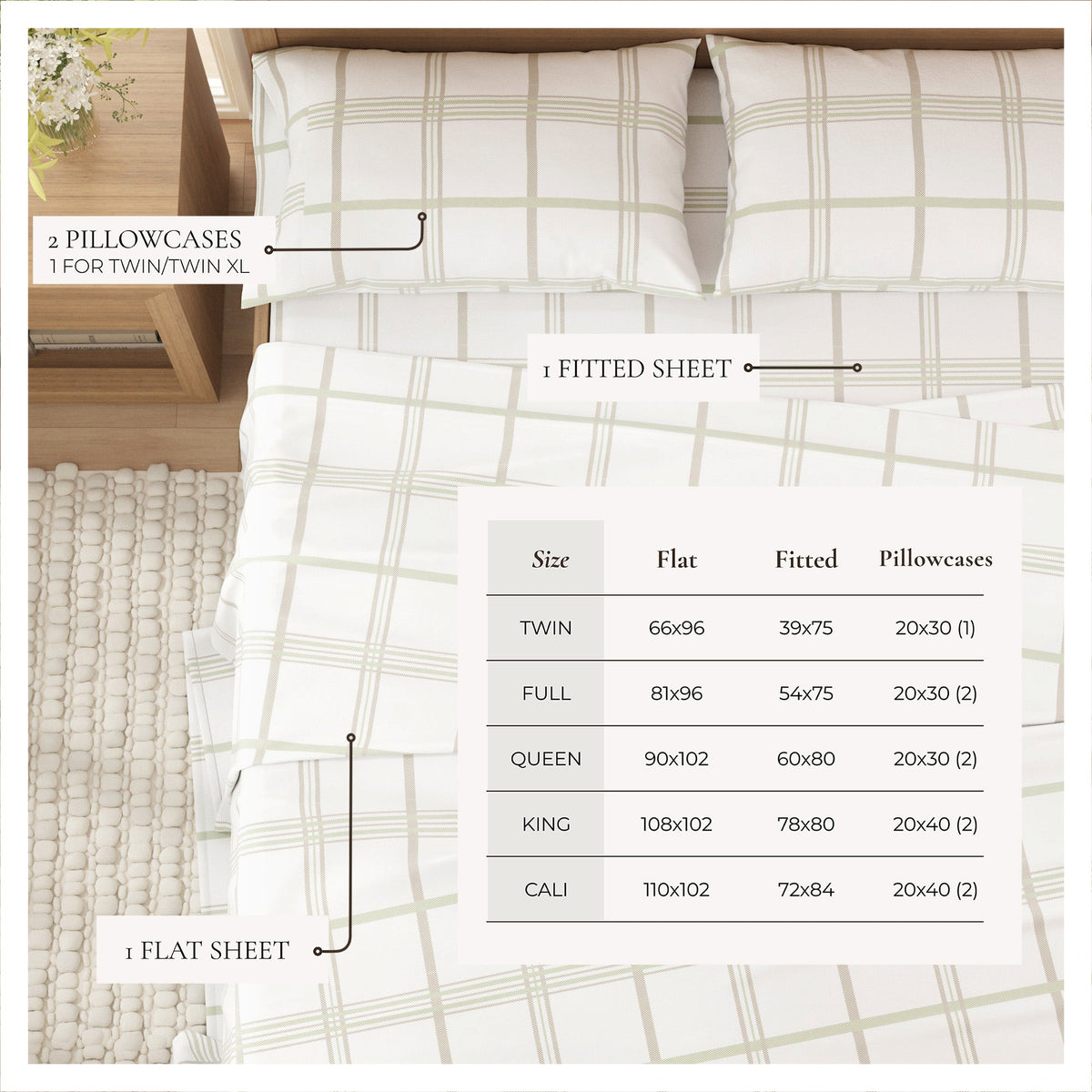Turkish Cotton Flannel Sheet - Belle Collection