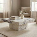 Calacatta Viola Marble Coffee Table – Sculptural Stone Table