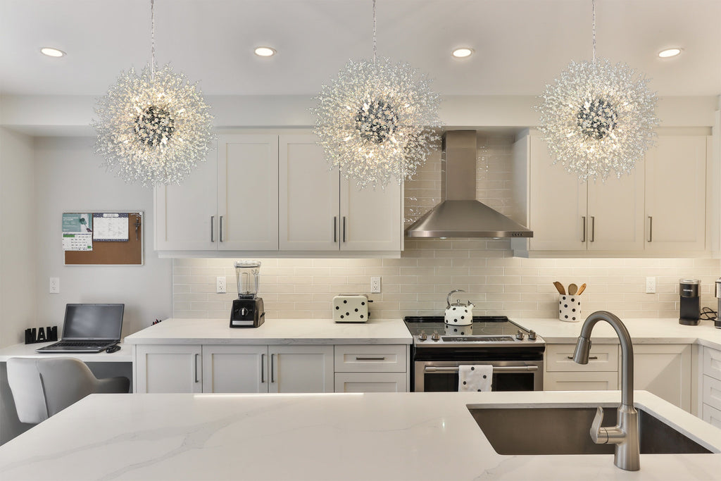 Luxe Starburst Chrome Crystal Chandelier 24"