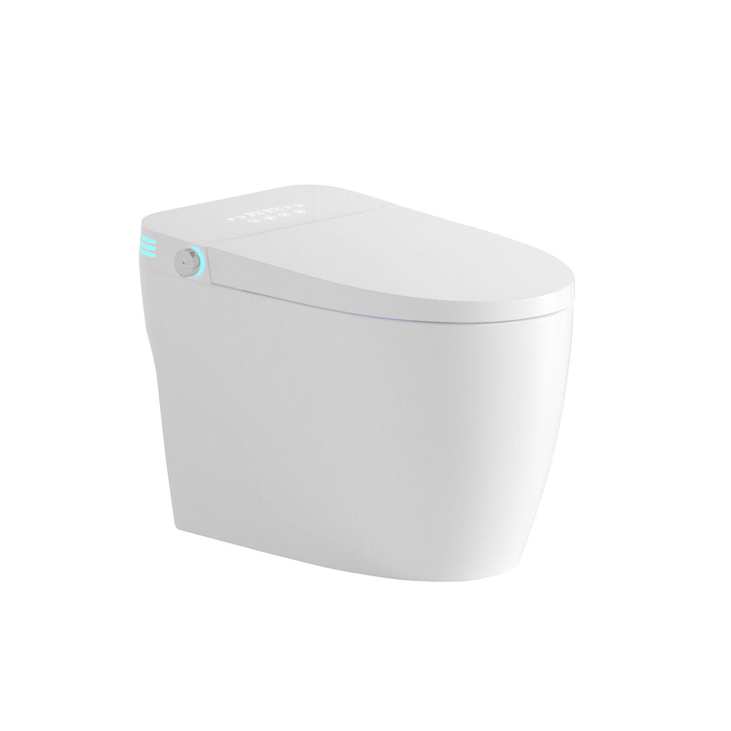 Tankless Smart Toilet With Built-In Bidet and Auto Flush - White