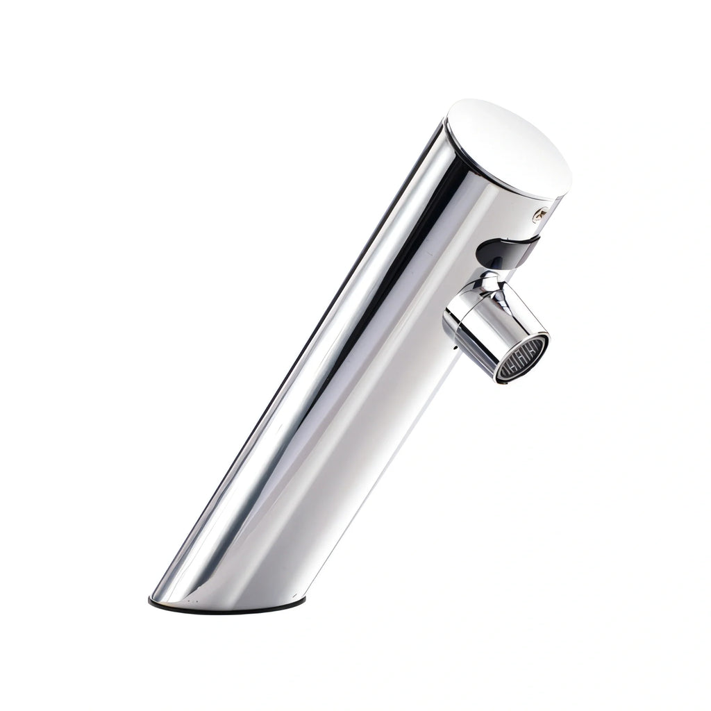 Krowne Royal Series 16-656 Angled Single-Hole Deck-Mount Touchless Electronic Sensor Faucet, Battery-Powered, Chrome-Plated Brass, 2.2 GPM