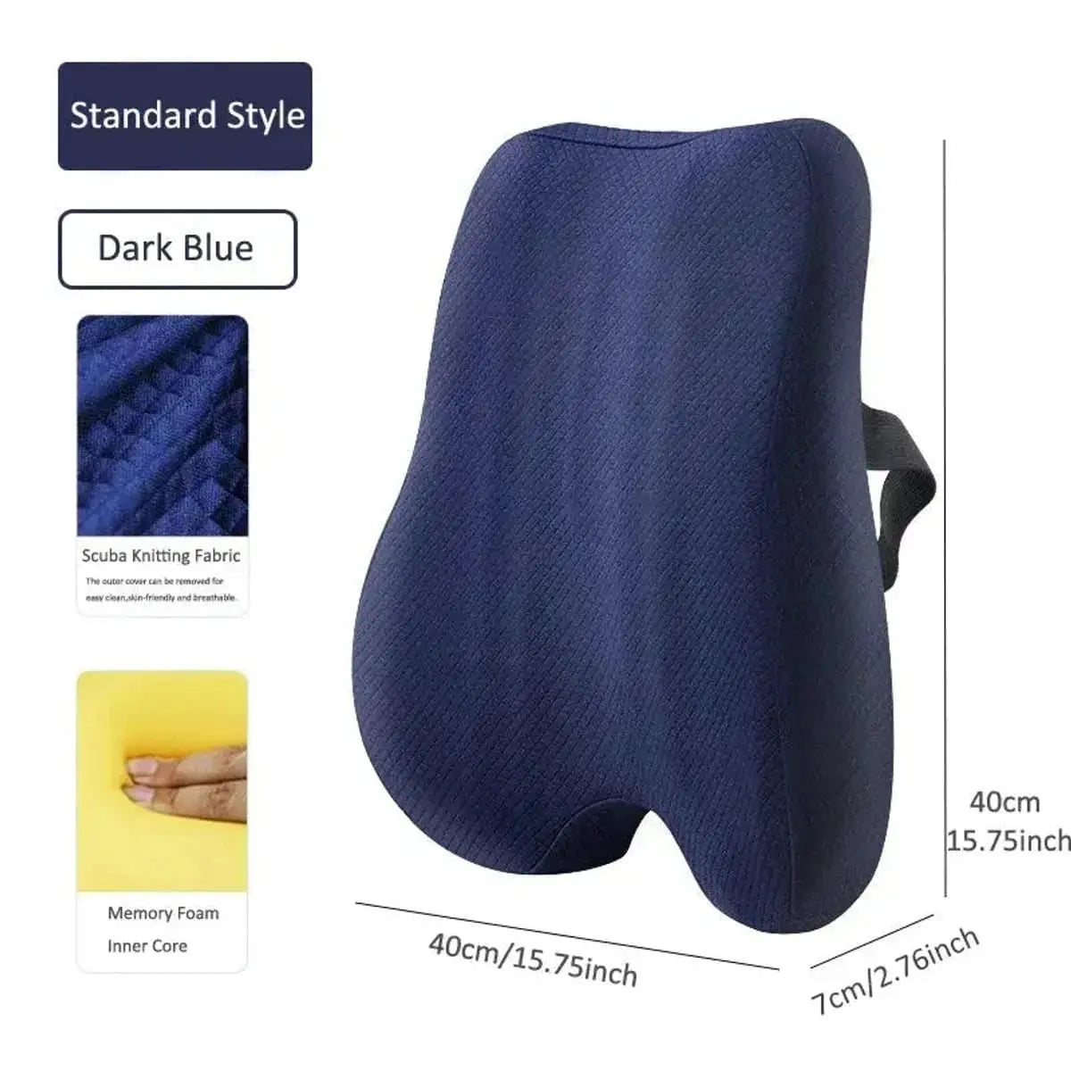 Memory Foam Seat Cushion & Lumbar Back Pillow