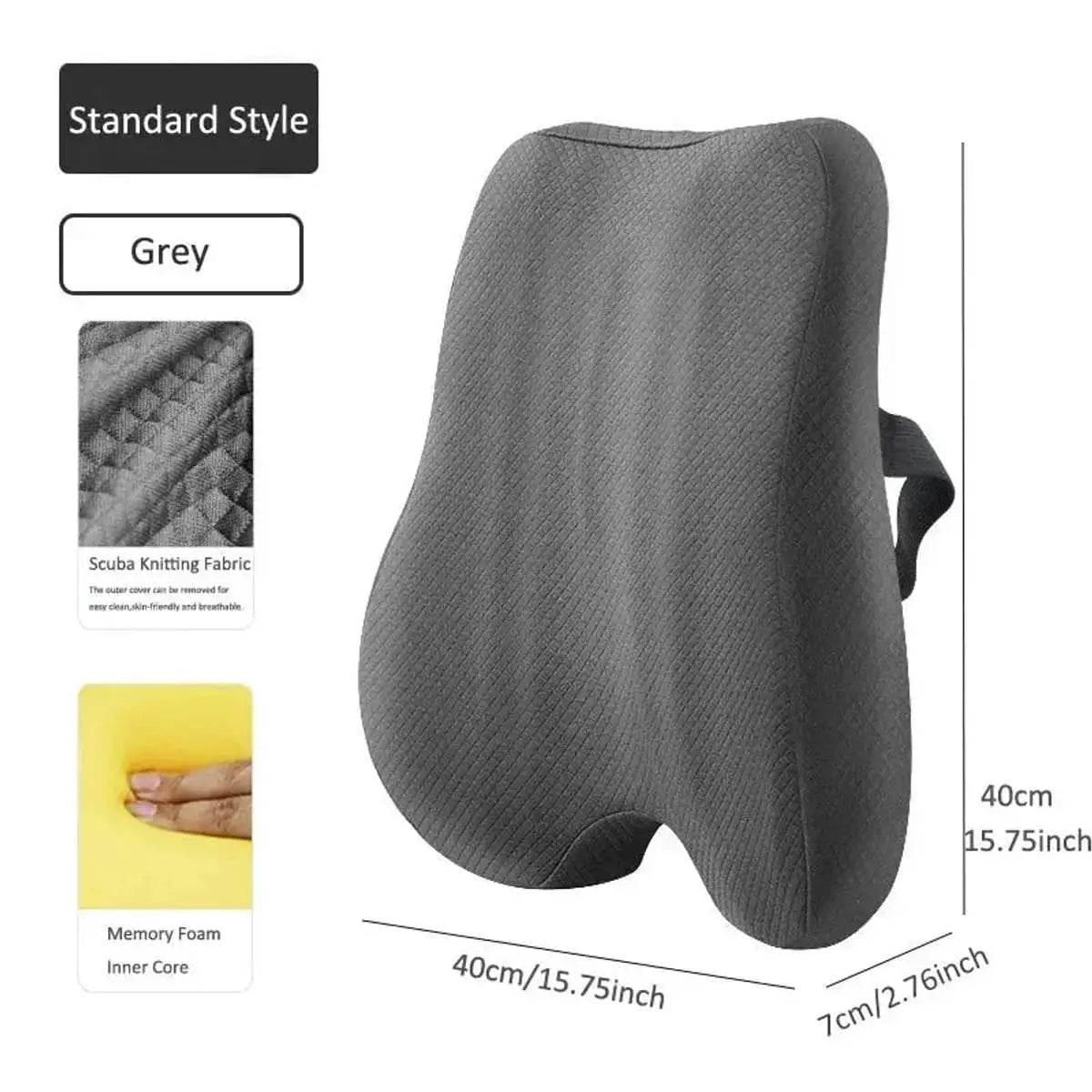 Memory Foam Seat Cushion & Lumbar Back Pillow