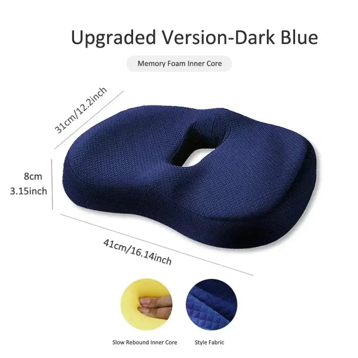Memory Foam Seat Cushion & Lumbar Back Pillow