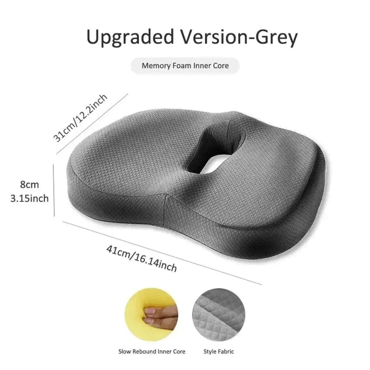 Memory Foam Seat Cushion & Lumbar Back Pillow