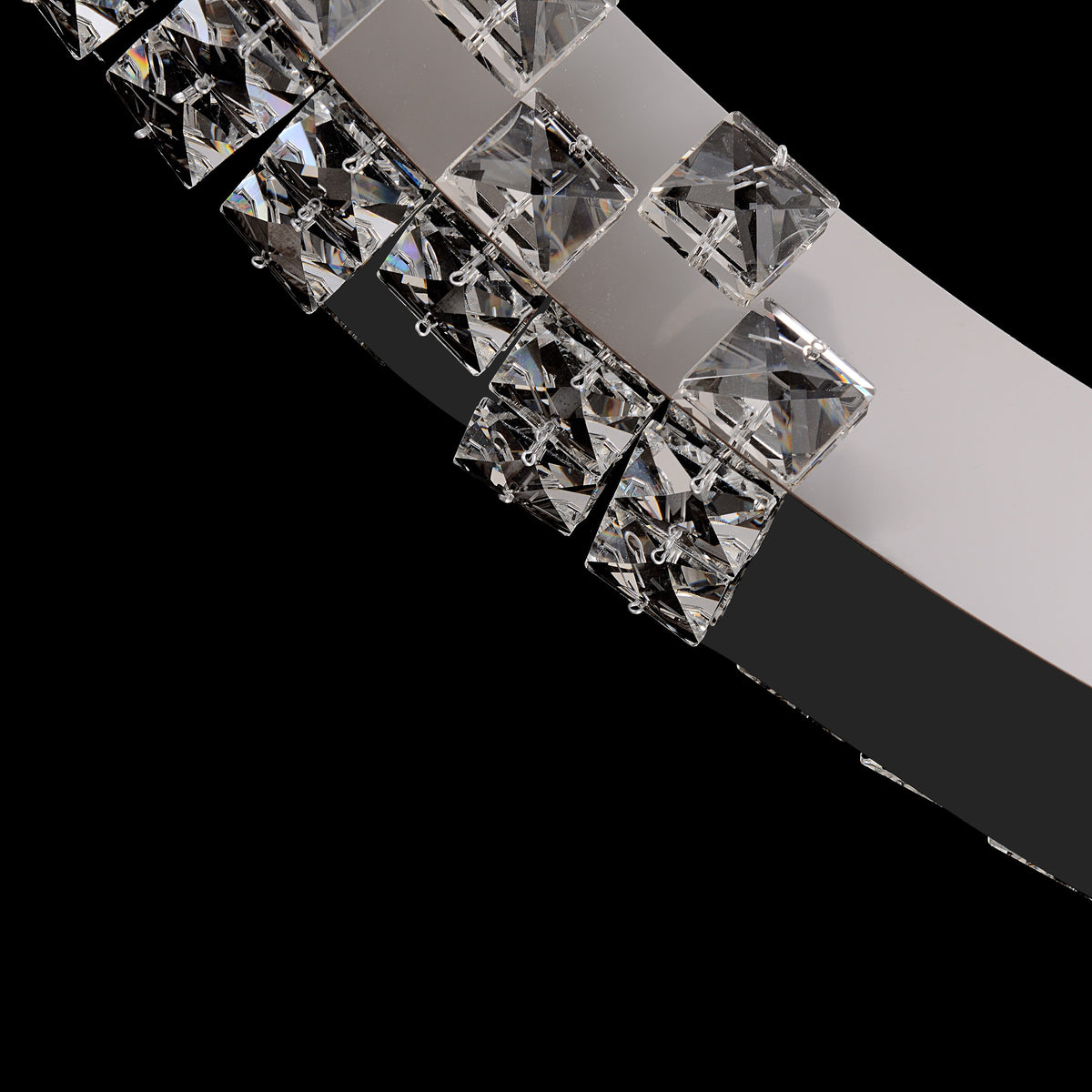 Modern Crystal LED Ring Chandelier