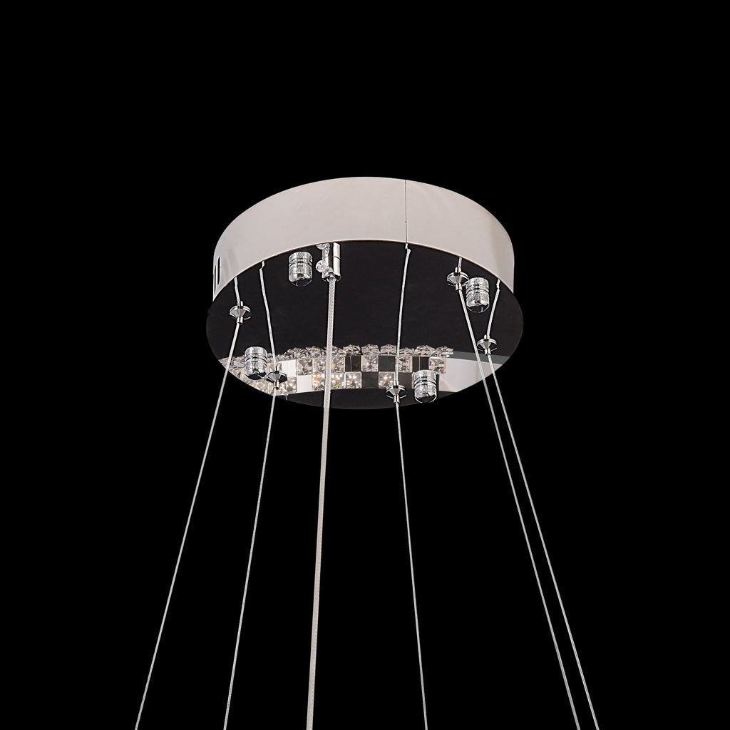 Modern Crystal LED Ring Chandelier