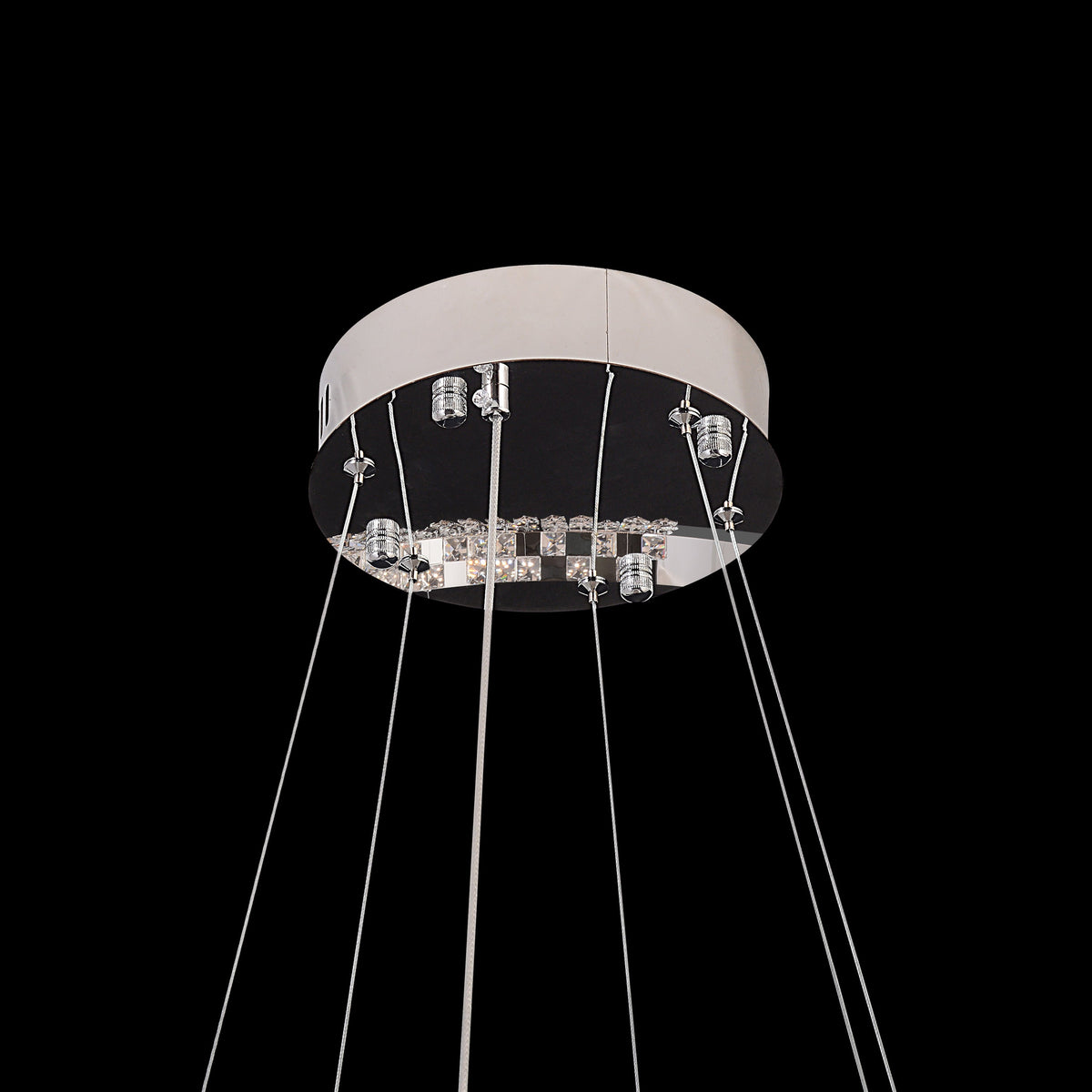 Modern Crystal LED Ring Chandelier