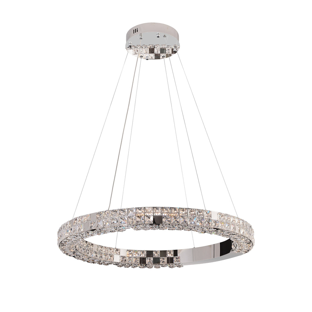 Modern Crystal LED Ring Chandelier