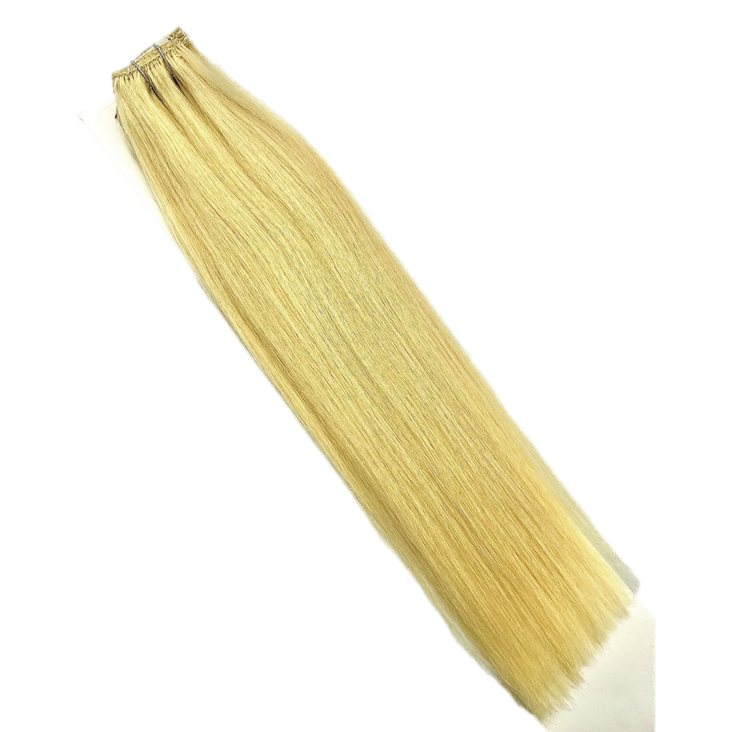 VIP ClipeX Clip-In Hair Extensions 100% Human Hair, Silky Straight 18 Inch (140g) Full Head Set