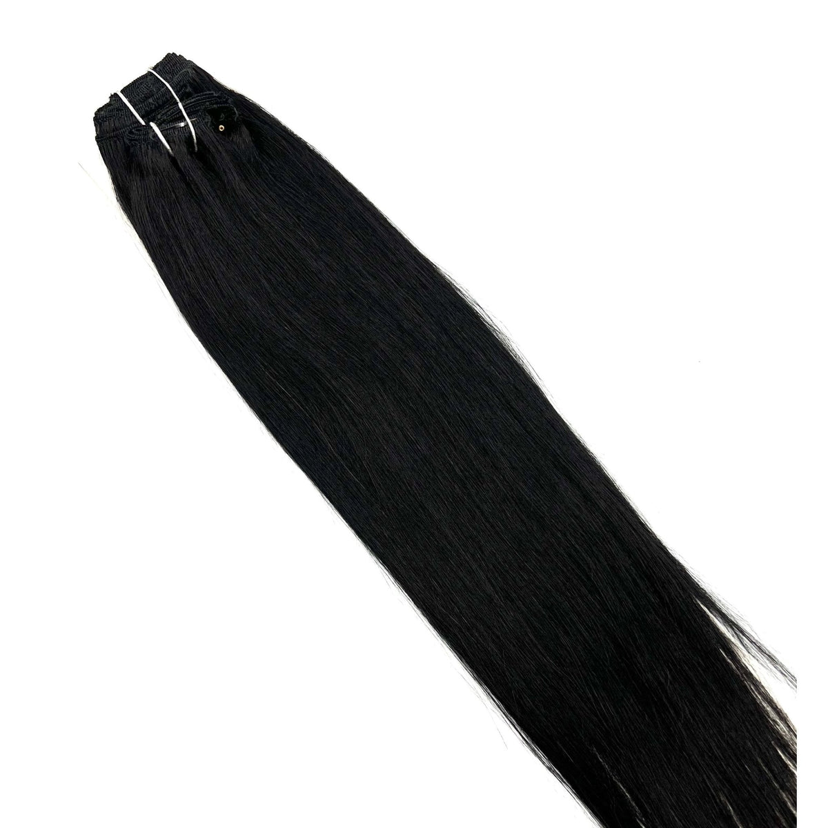 VIP ClipeX Clip-In Hair Extensions 100% Human Hair, Silky Straight 18 Inch (140g) Full Head Set