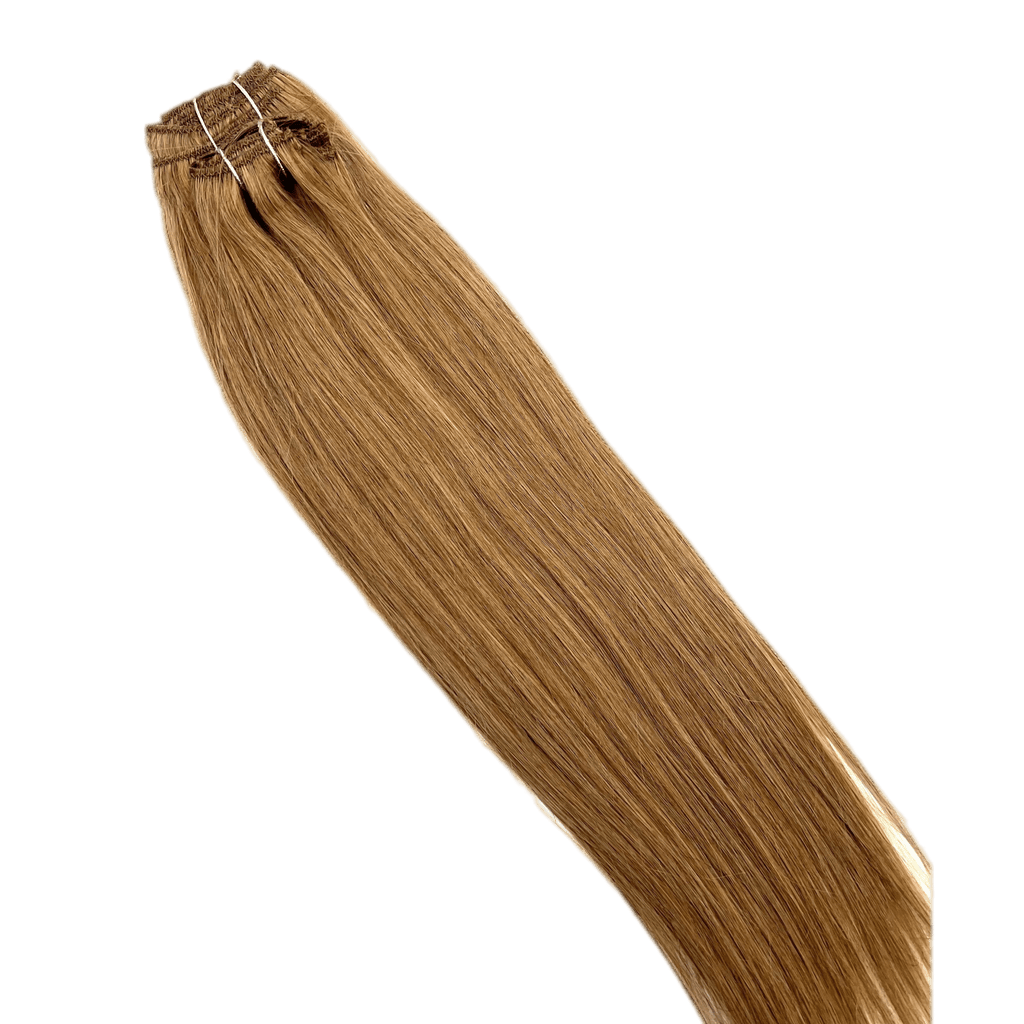 VIP ClipeX Clip-In Hair Extensions 100% Human Hair, Silky Straight 18 Inch (140g) Full Head Set
