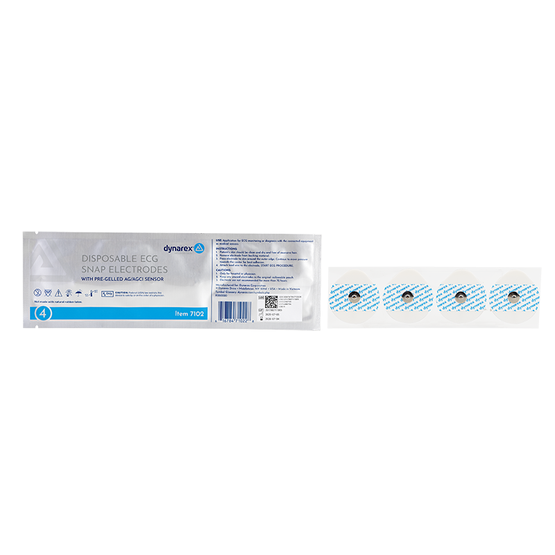 (Case) Snap Electrodes - Disposable — 50/Pack, 12 Packs/Case (600/Case); 4/Pack, 150 Packs/Case (600/Case)
