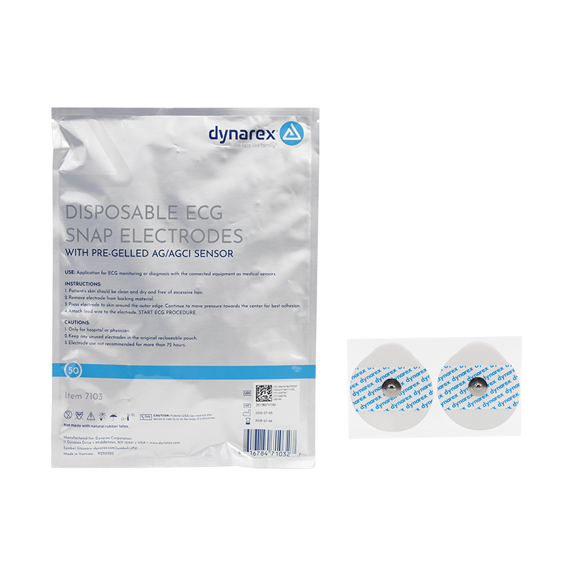(Case) Snap Electrodes - Disposable — 50/Pack, 12 Packs/Case (600/Case); 4/Pack, 150 Packs/Case (600/Case)